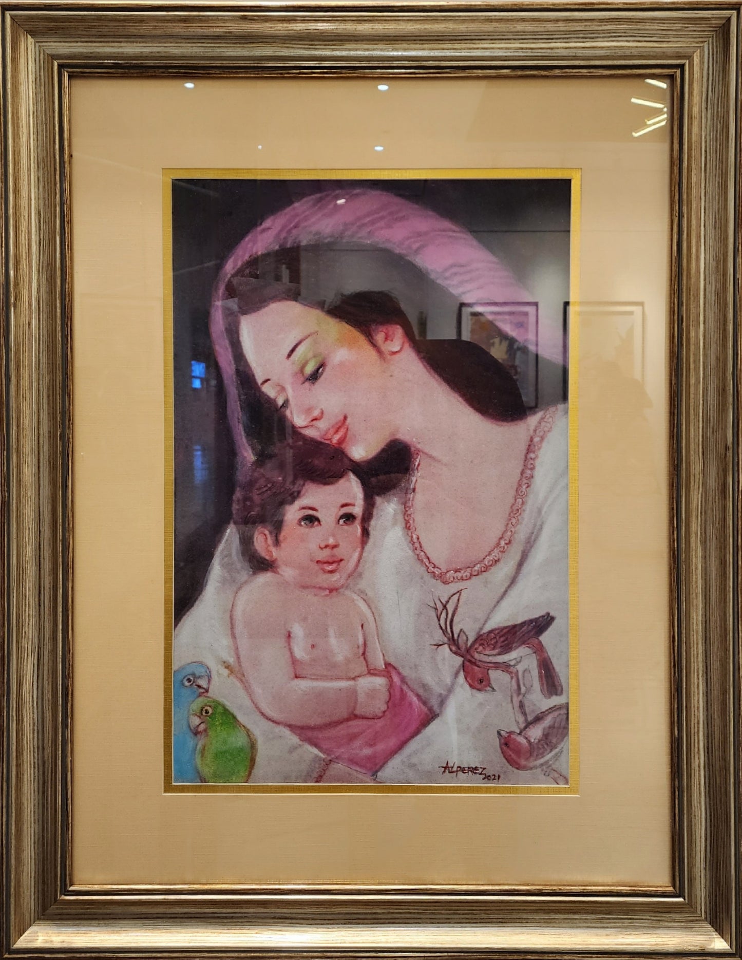 Mother and Child With The Bird