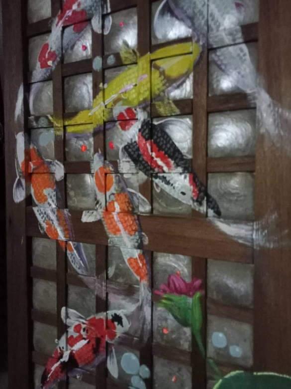 Old Window - Koi's Heading Upward