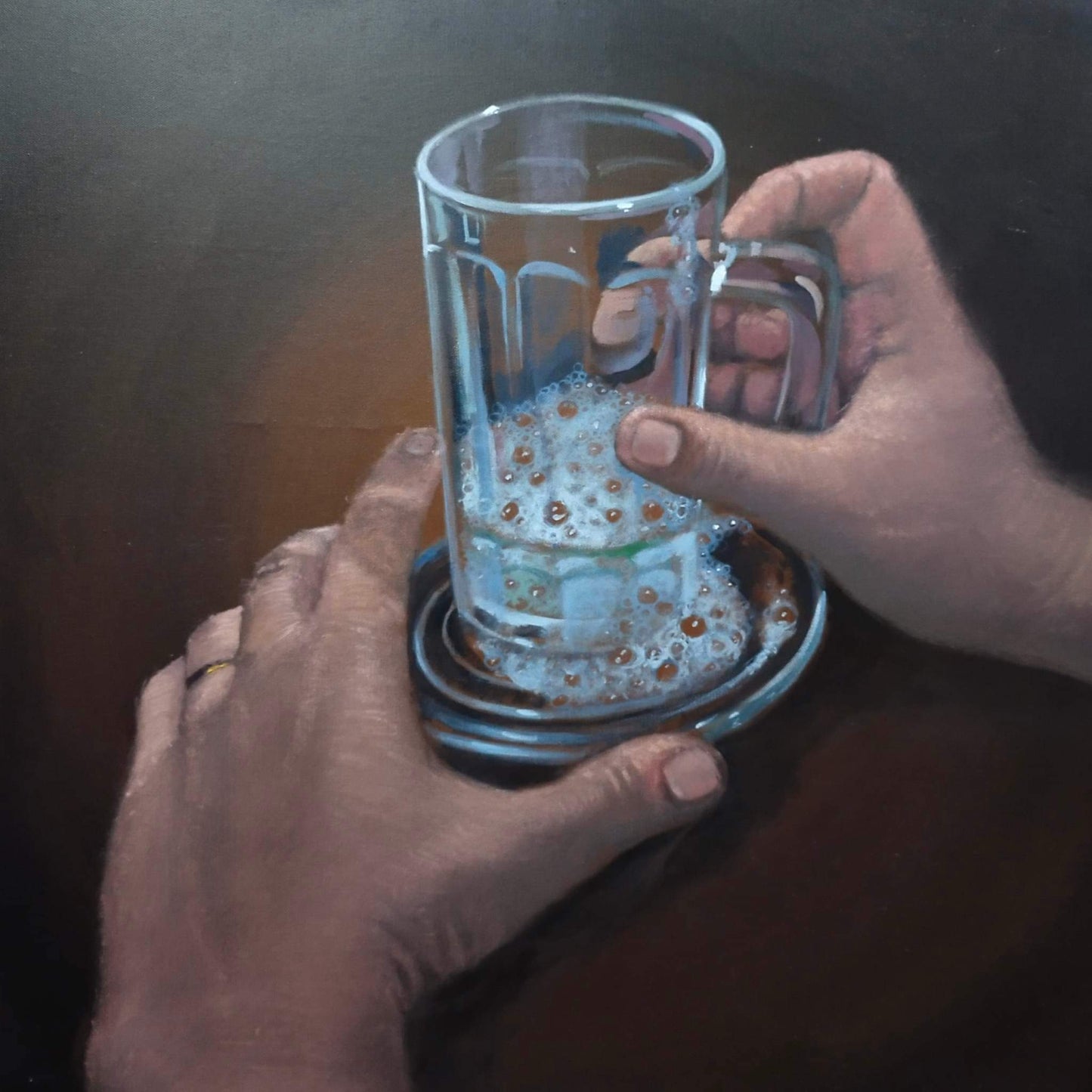 Siver Mug and Sauser