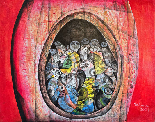 Birds in a Tree Hole