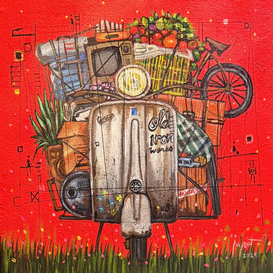 Vespa cart Baggage (red)