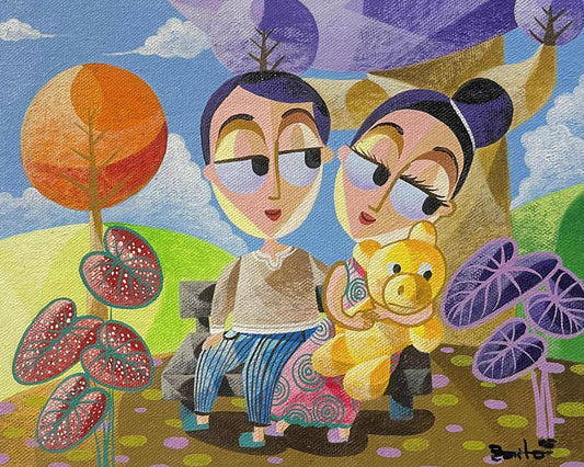 A Teddy Between Two Hearts