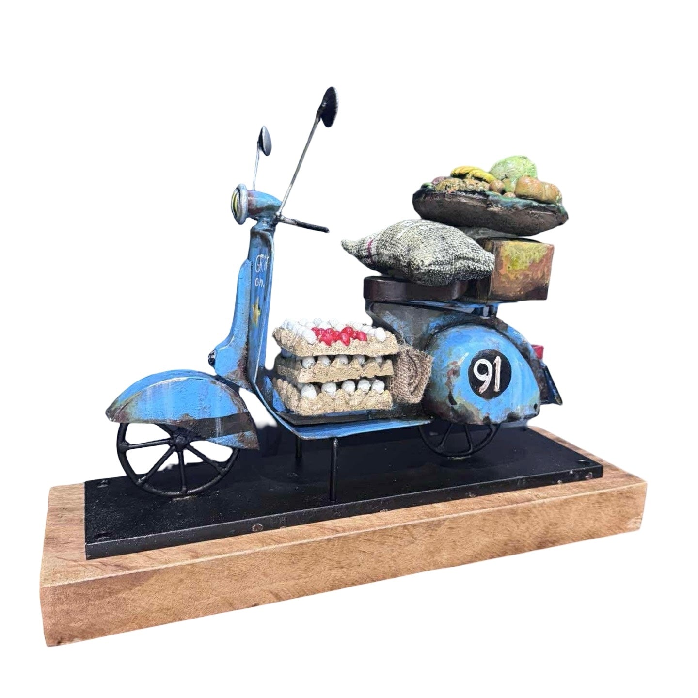 Mini Vespa Cargo Series: Rusted (Blue)